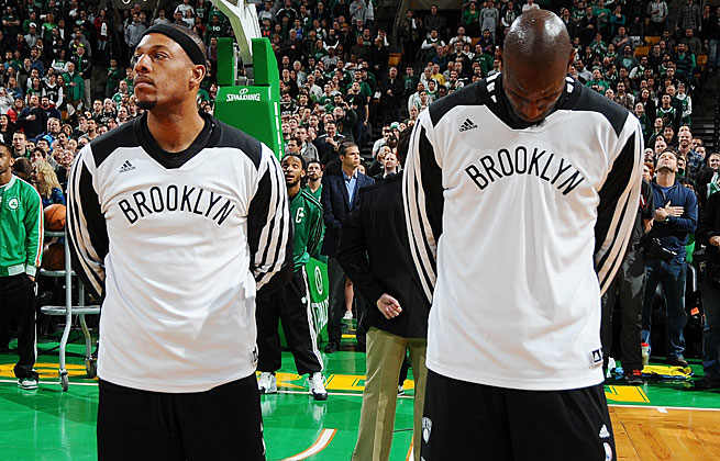 Paul Pierce and Kevin Garnett both became emotional during their return to Boston with the Nets.